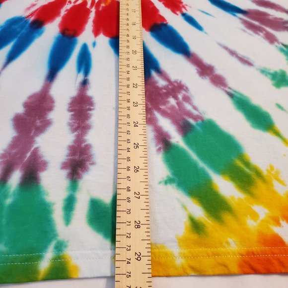 Tie dye boho style unisex T shirt size XL. 100% soft cotton. - Picture 8 of 11